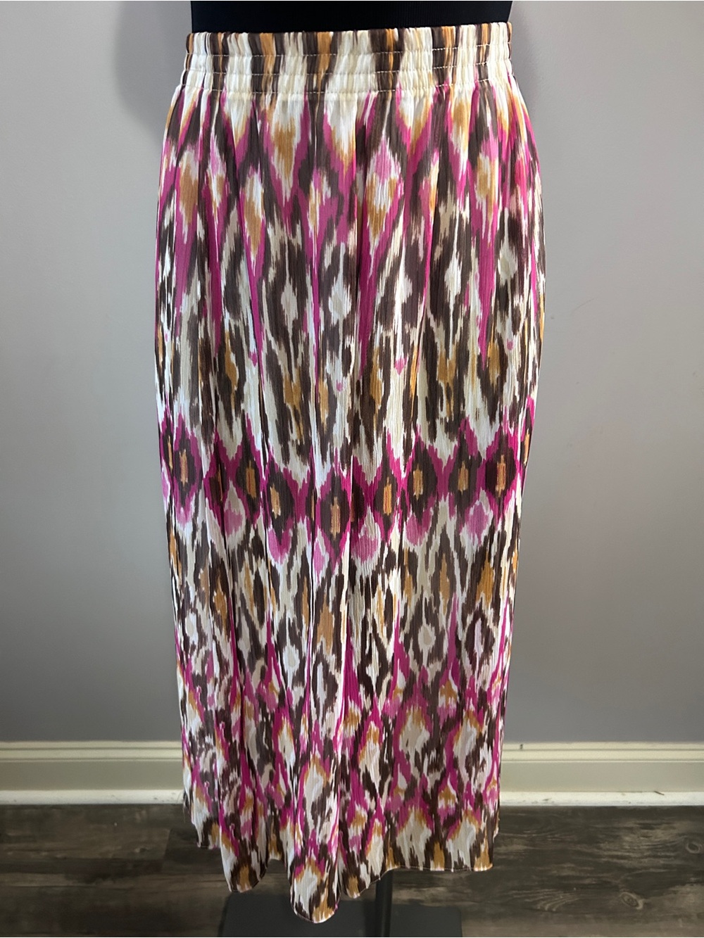Alfred Dunner Skirt Womens 18 Multicolor Boho Abstract Pull On Midi Plus Size - Picture 2 of 7